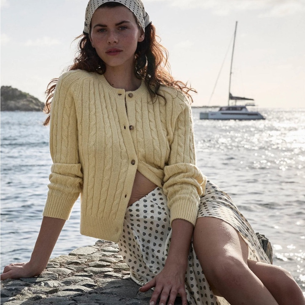 Doen Penrose Cardigan in Lemon Chiffon